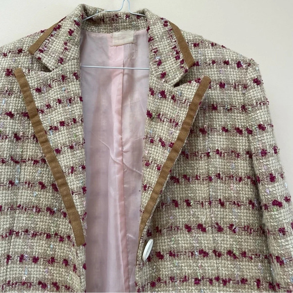 Y2K tweed longline blazer / jacket - Picture 3 of 10